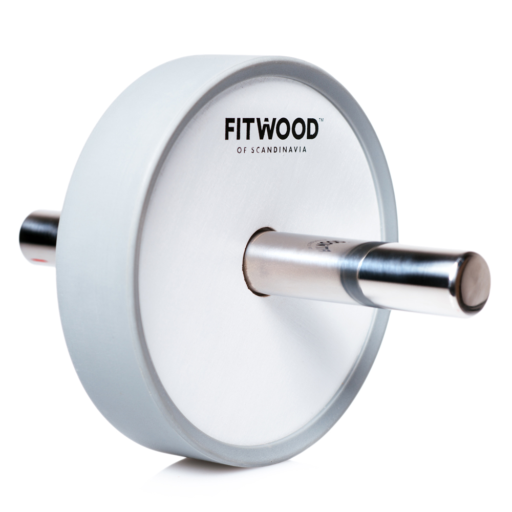 Fitwood Kivi Ab Wheel - Hvid Træ med Rustfri Stål Håndtag