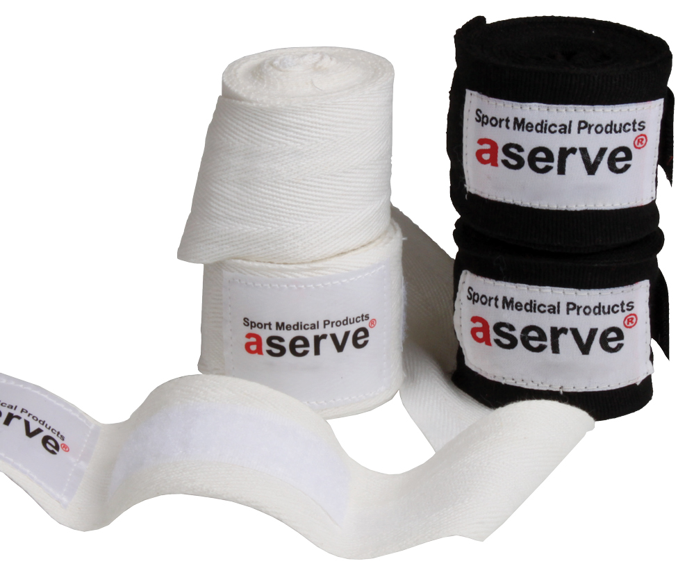 Aserve Boksebandage - Sort Håndindpakning med Velcro