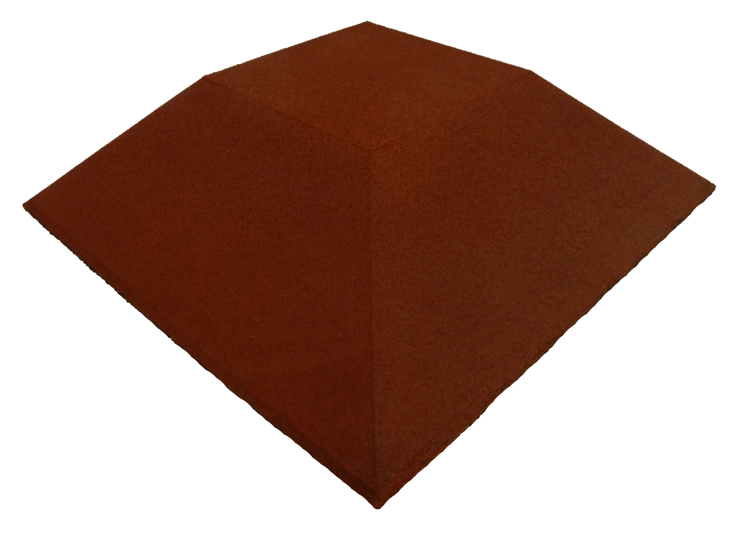 Ergofloor Ergoplay Gummifliser Hjørne - Rød 500x500 mm