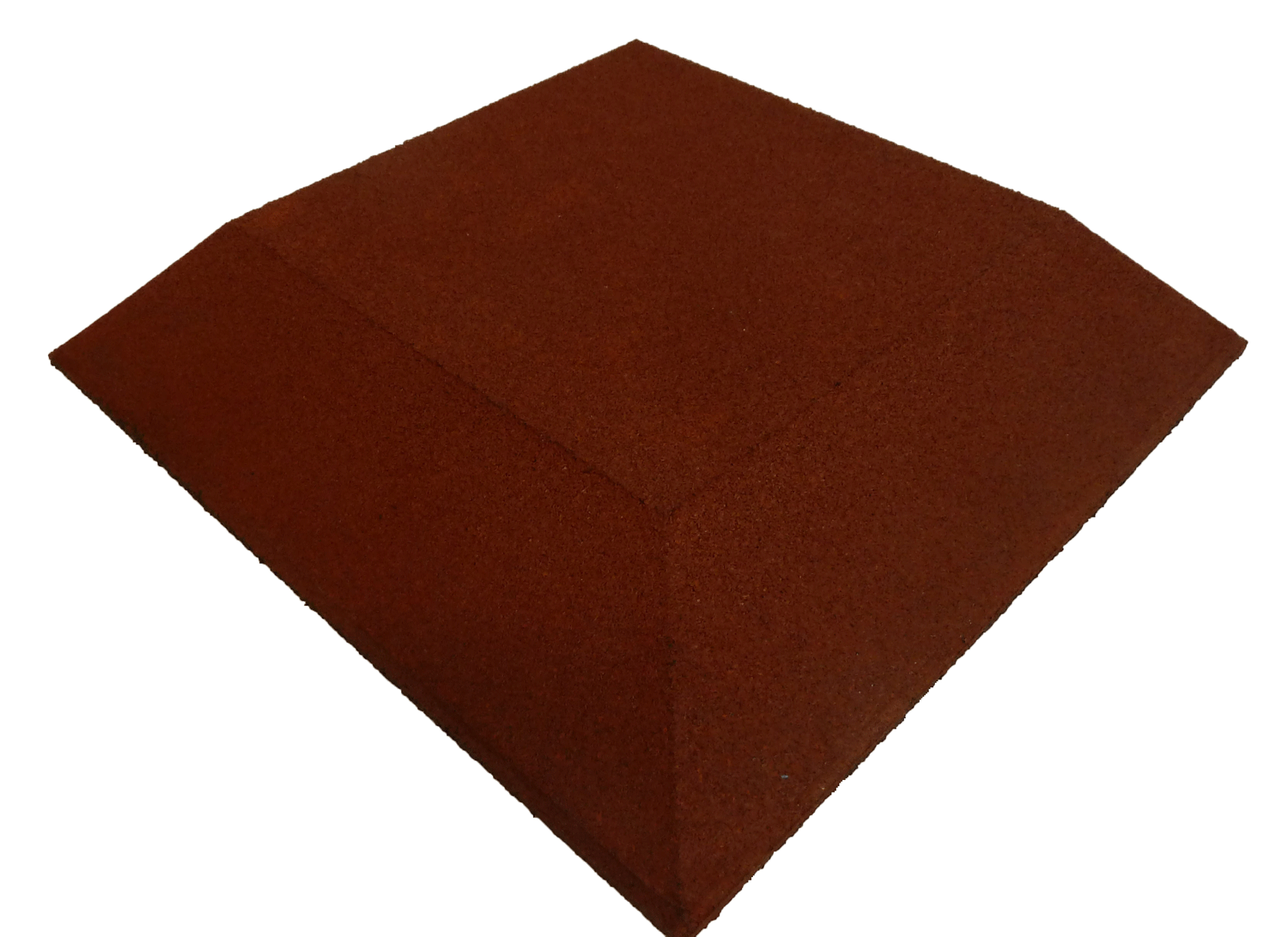 Ergofloor Ergoplay Impact Gummifliser Hjørne - Rød 500x500 mm
