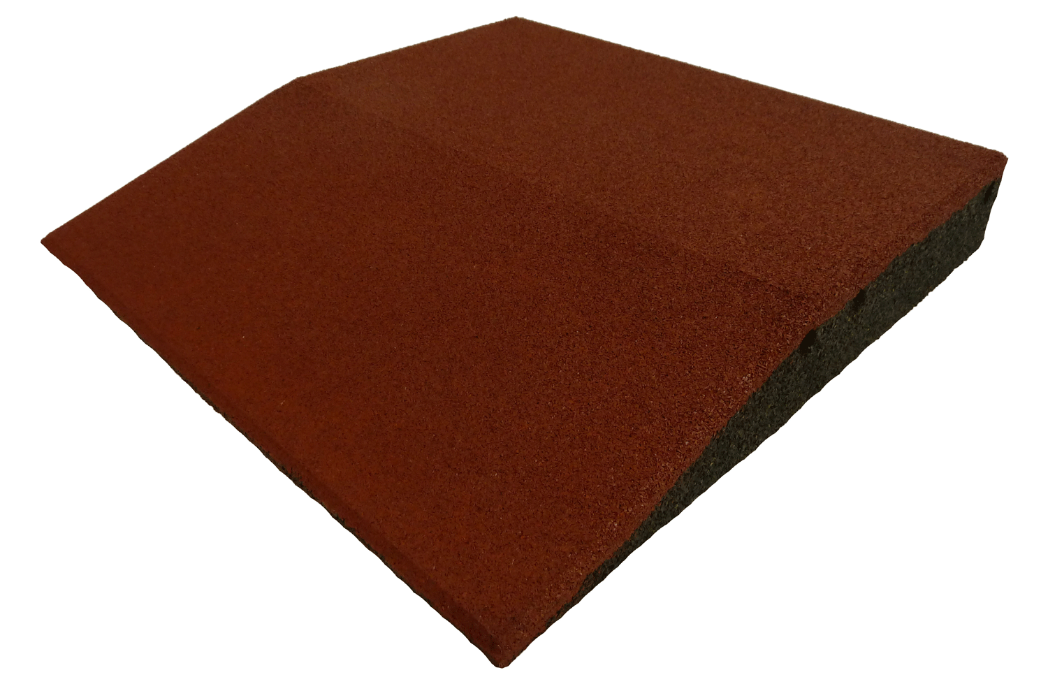 Ergofloor Ergoplay Gummifliser Rampe - Rød, 500x500x75 mm