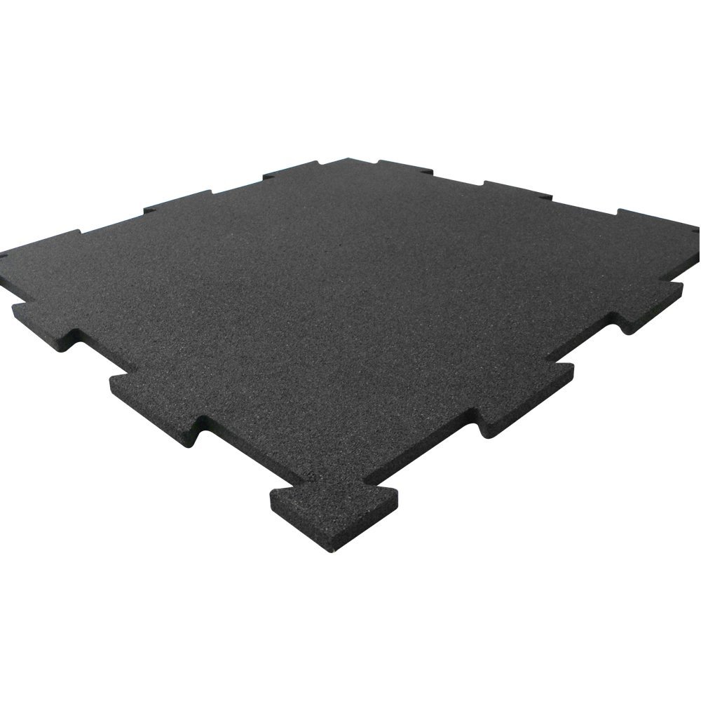 Ergofloor Ergotile Puzzle Gummifliser - Sort 518x518 mm