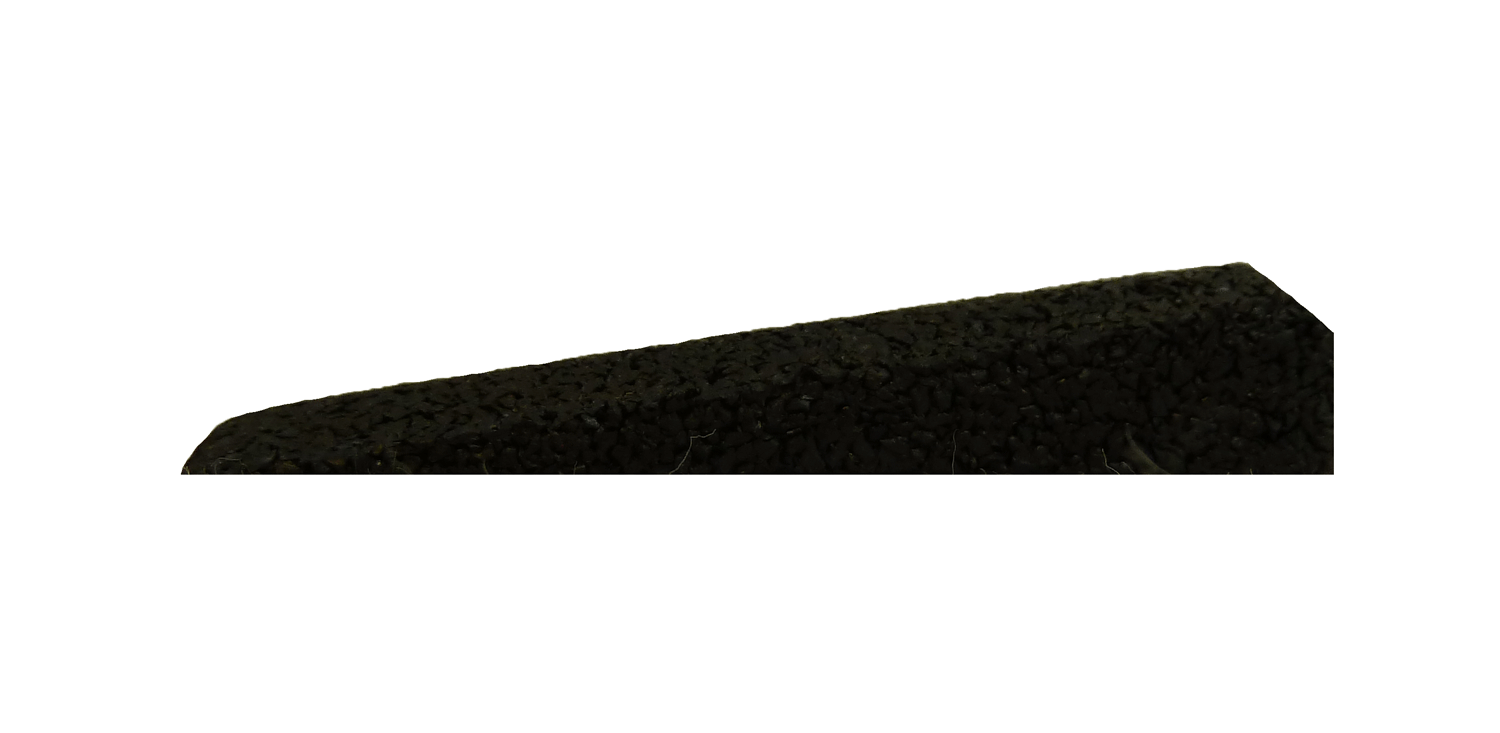 Ergofloor Ergotile Quad Gummiflise Rampe - Sort 15x80x1000 mm