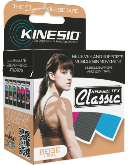Kinesio Tex Classic Beige Kinesiotape 5cm x 4m - Diskret Støtte