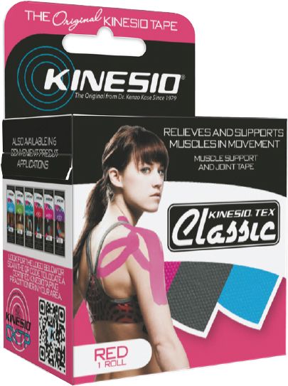 Kinesio Tex Classic Rød - Latexfri Kinesiologibånd til Støtte