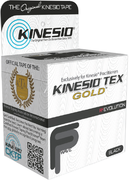 Kinesio Tex Gold FP Sort Kinesiotape 5cm x 5m - Effektiv støtte