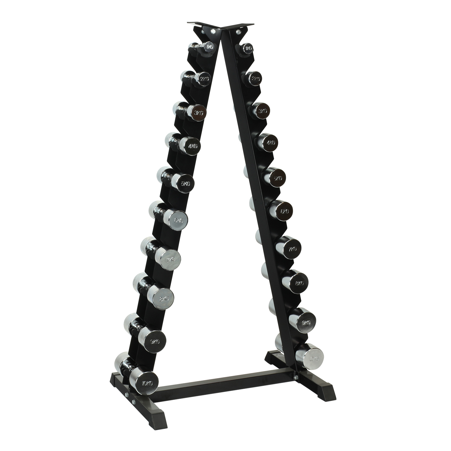 Odin 110kg Krom Håndvægt Sæt med Rack - Fantastisk Tilbud!
