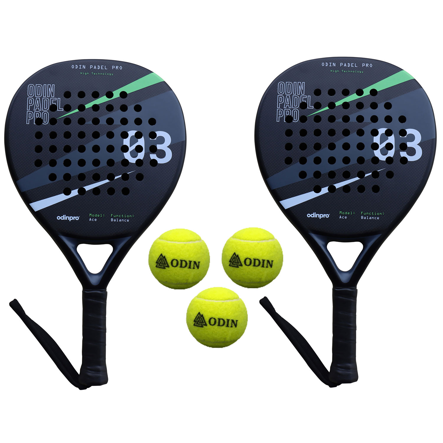 Odin Padel Sæt med Bat og Bolde - Perfekt Tilbud!