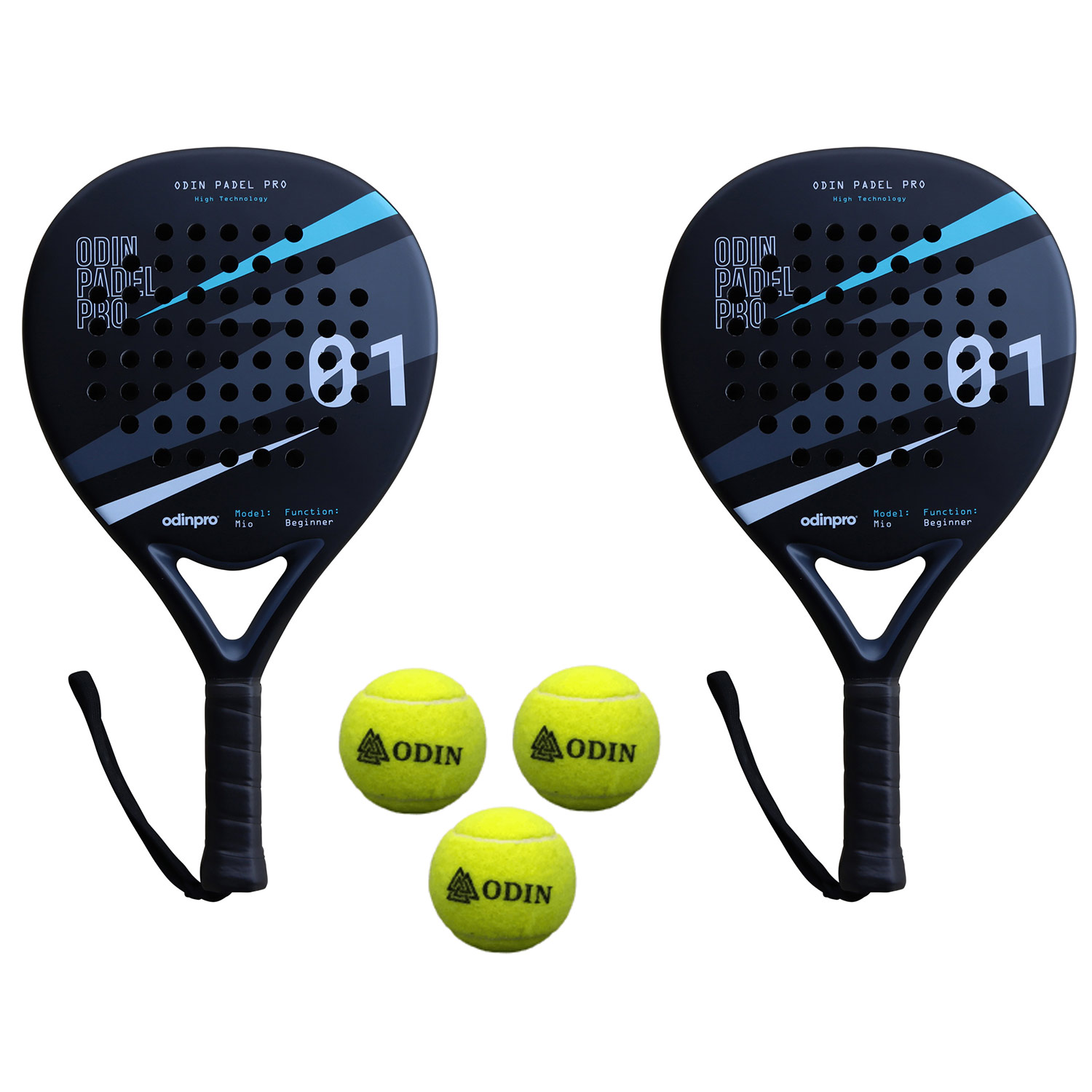 Odin Padel Startpakke med Bat og Bolde - Perfekt til Nybegyndere