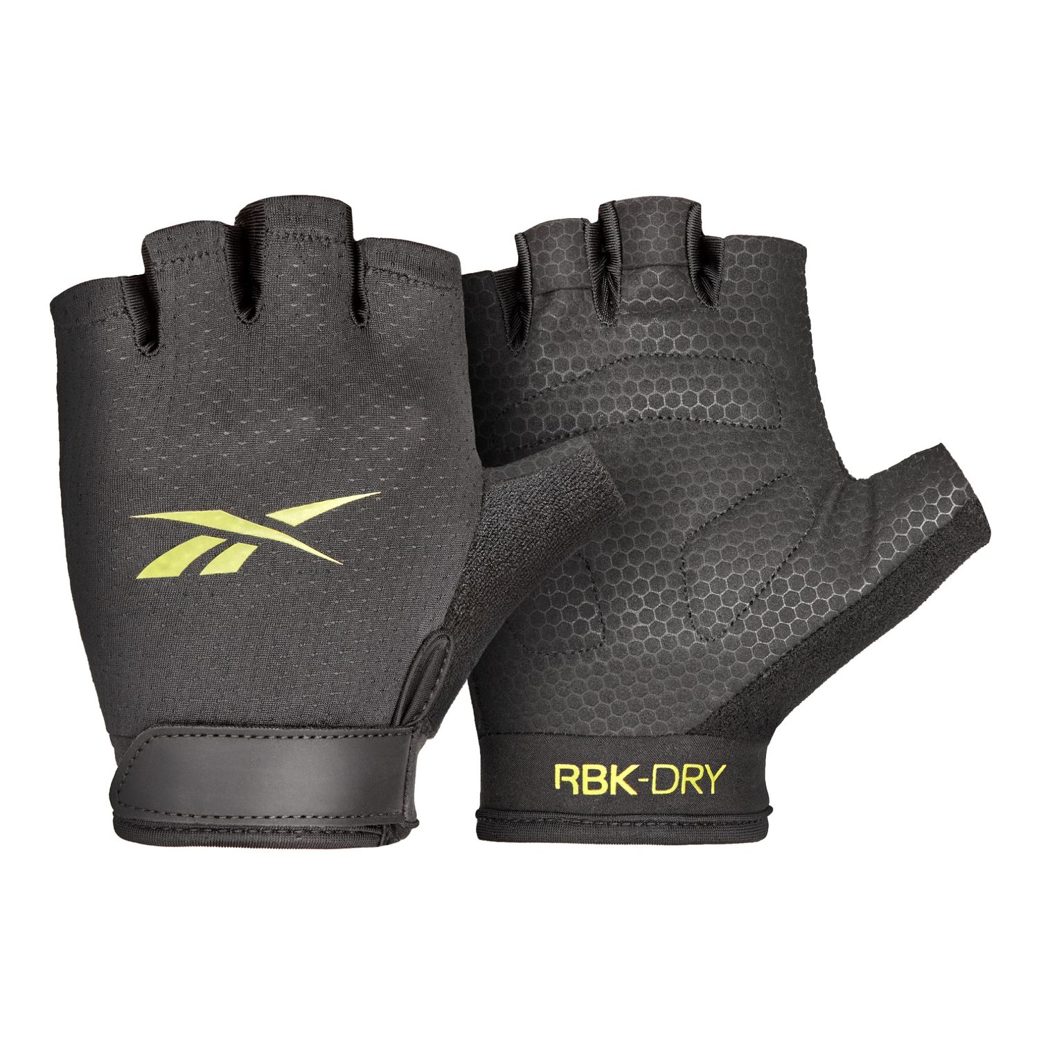 Reebok Fitness Handsker - Sort med Gul Detalje