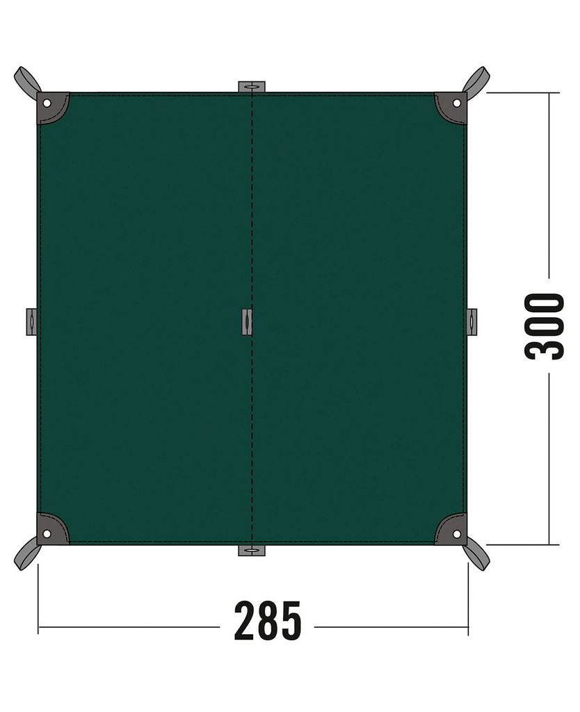 Tatonka Mørkegrøn Tarp Telt 285 x 300 cm - Black Friday Tilbud