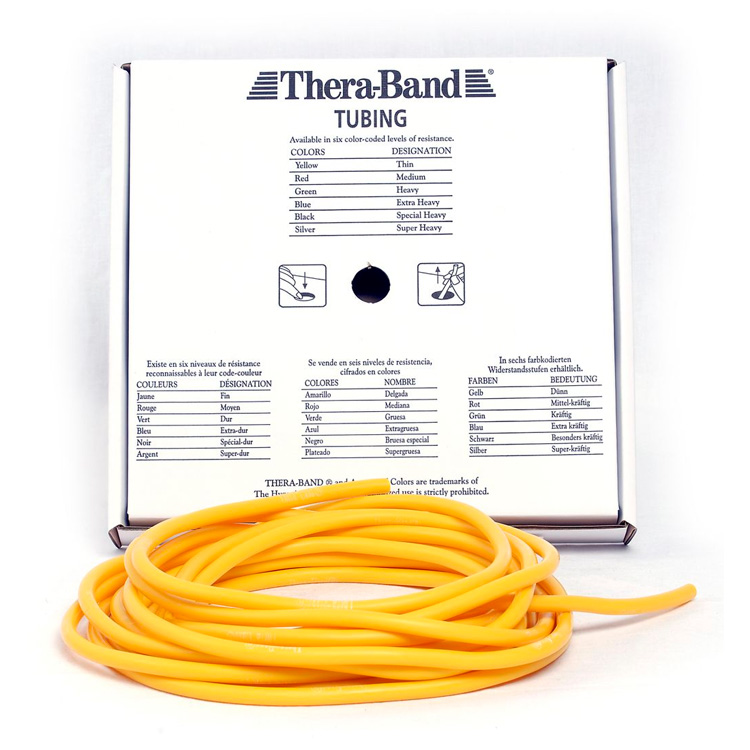 Thera-Band Tubing Level Let Træningselastik Gul 5m