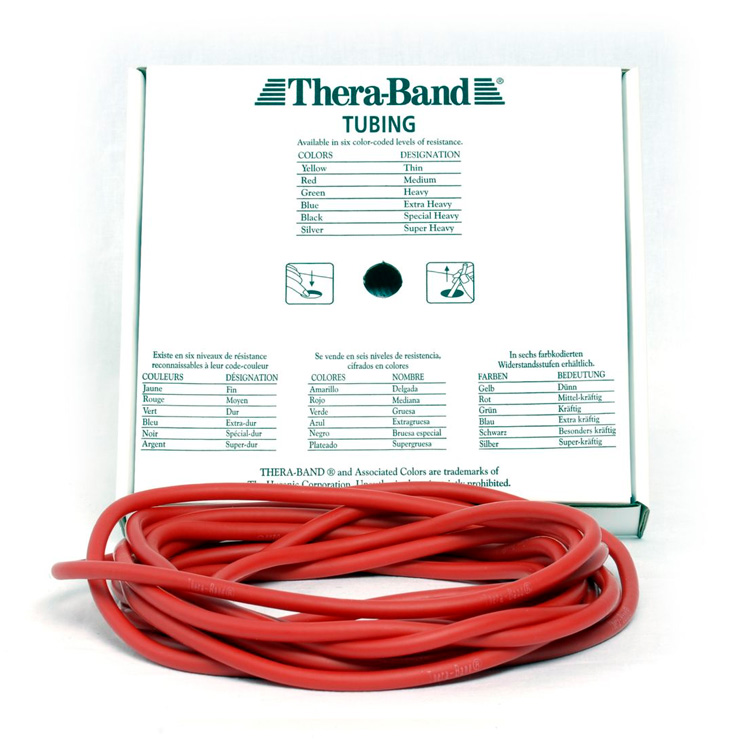 Thera-Band Medium Træningselastik Rød 30,5m - Udsalg!