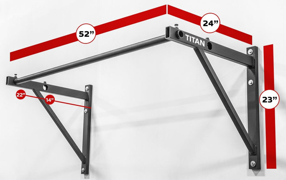 Titan Life Pull Up Rack - Stærk vægmonteret træningsudstyr