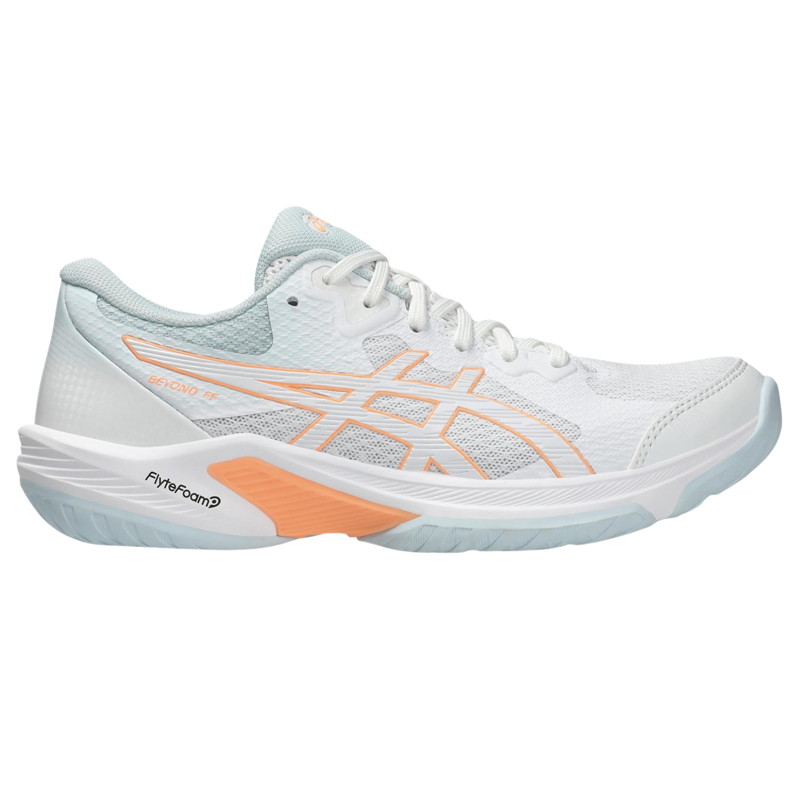 Asics Beyond FF Badmintonsko til Dame - Hvid/Orange Komfort