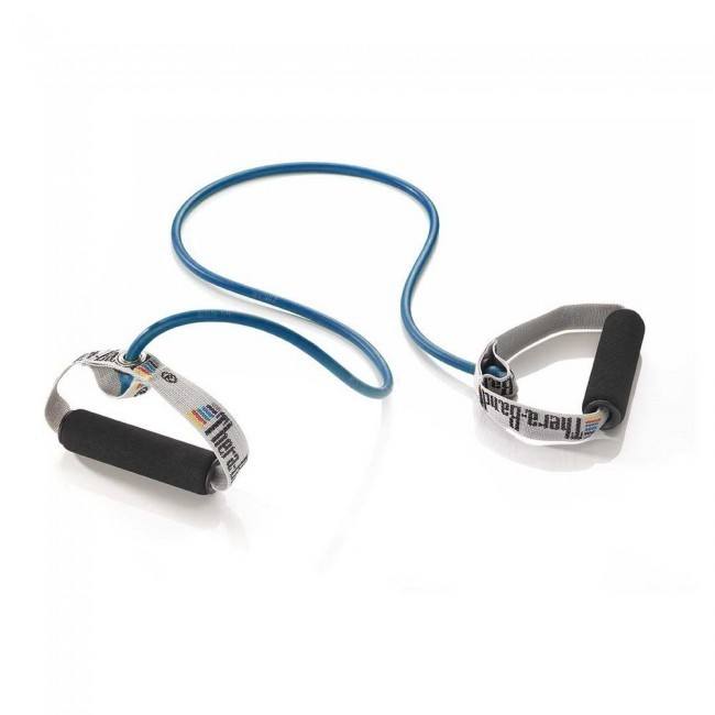 Effektiv træningstubing med håndtag – Blå 140 cm