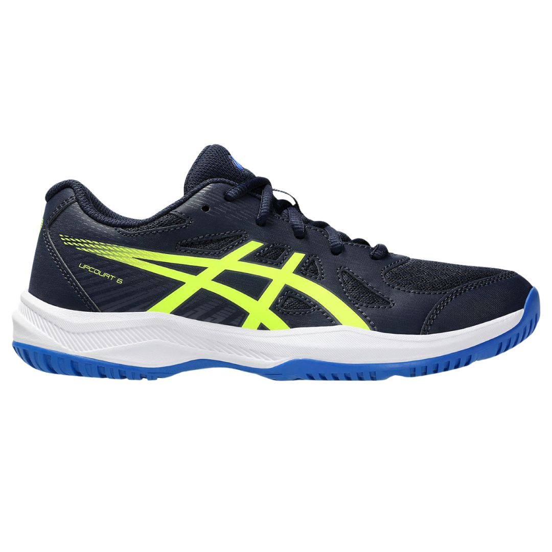 Asics Upcourt GS Badmintonsko i Midnight/Safety Yellow