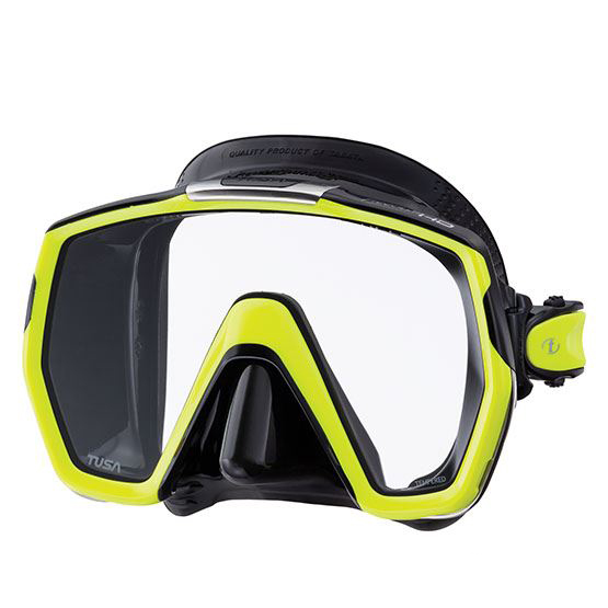 Tusa Dykkermaske Freedom HD Sort/Gul – Fantastisk Udsyn!