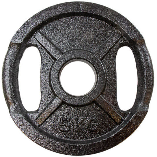 Vægtskive Sort Metal Med Greb 50 Mm Kg