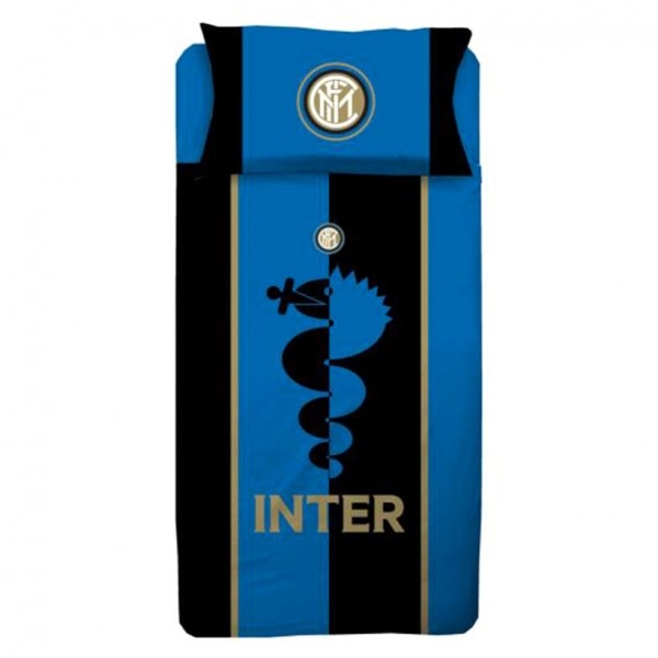 Inter FC Sengetøj Sæt - Blå/Sort - Officiel Merchandise