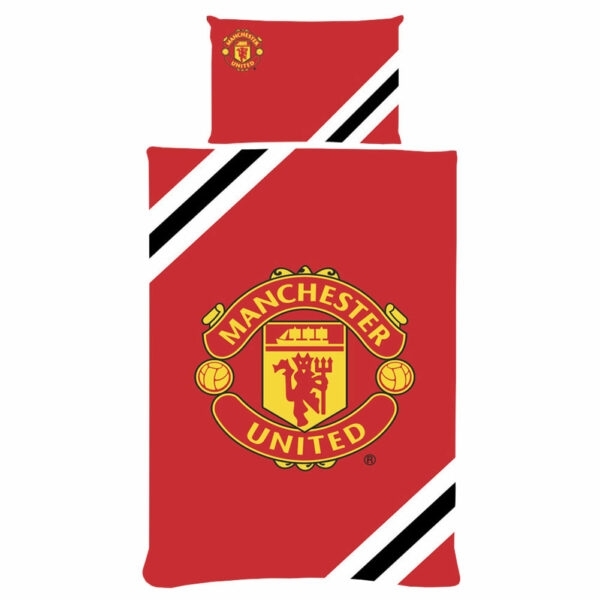 Manchester United Fc Single Duvet Set Core  In Stock -one-size