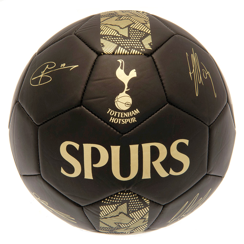 Tottenham Hotspur FC Fodbold med Guldprint og Autografer