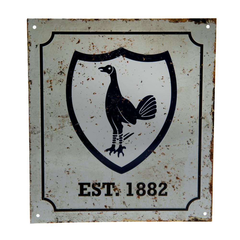 Tottenham Hotspur FC Retro Logo Metal Skilt - Must-Have!