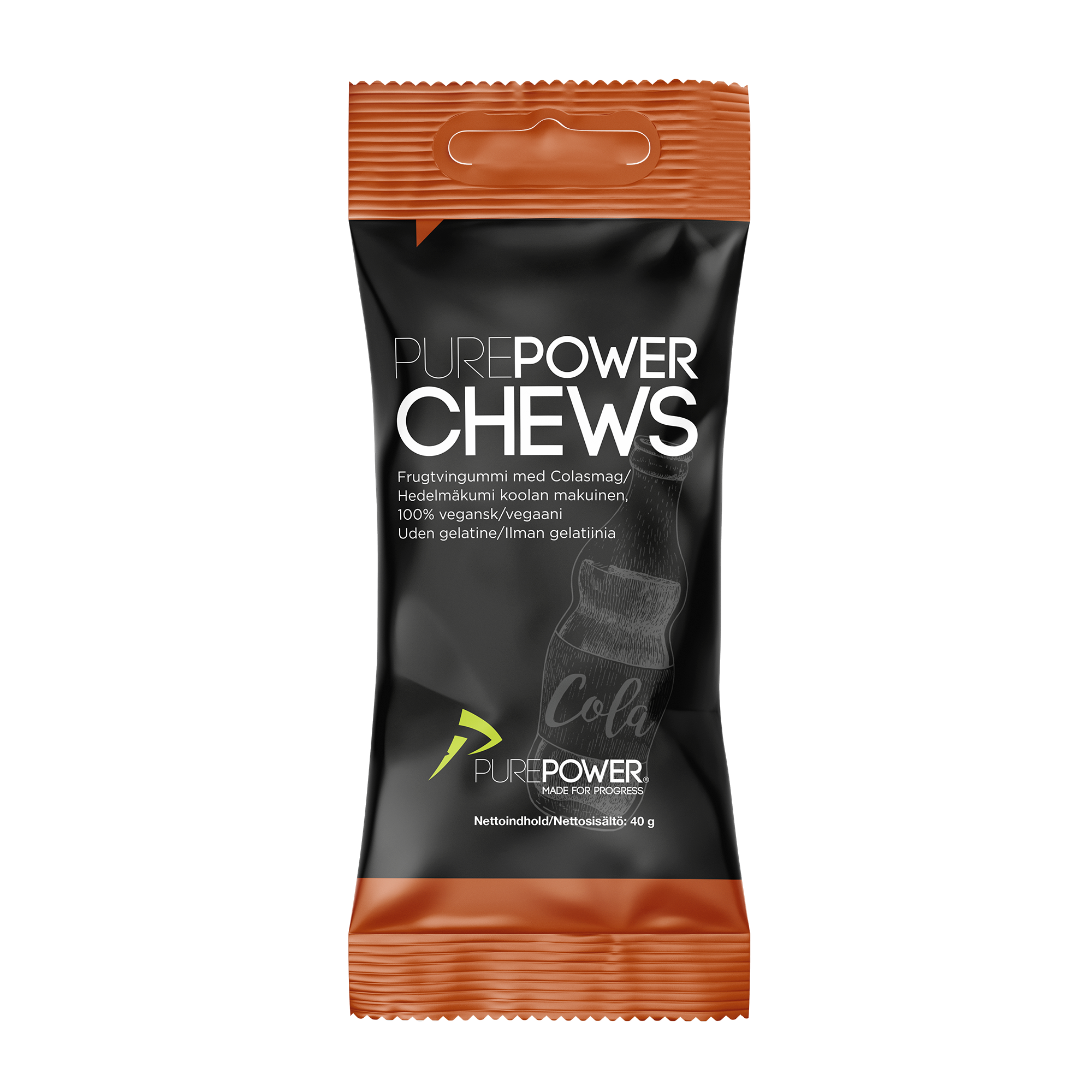 Veganske Cola Chews – Energisnacks til Aktive 40 stk.