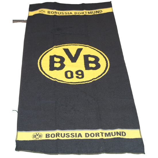 Dortmund Håndklæde med Sort Logo - Officiel Merchandise