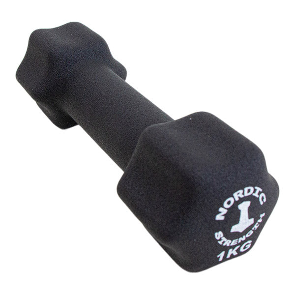 Sort Aerobic Håndvægt 1 kg - Nordic Strength