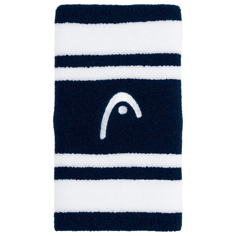 Head Wristband Striped Quot Navy White