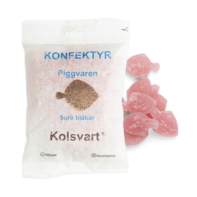 Kolsvart Syrlige Blåbær Vingummifisk – Uimodståelig Snack!