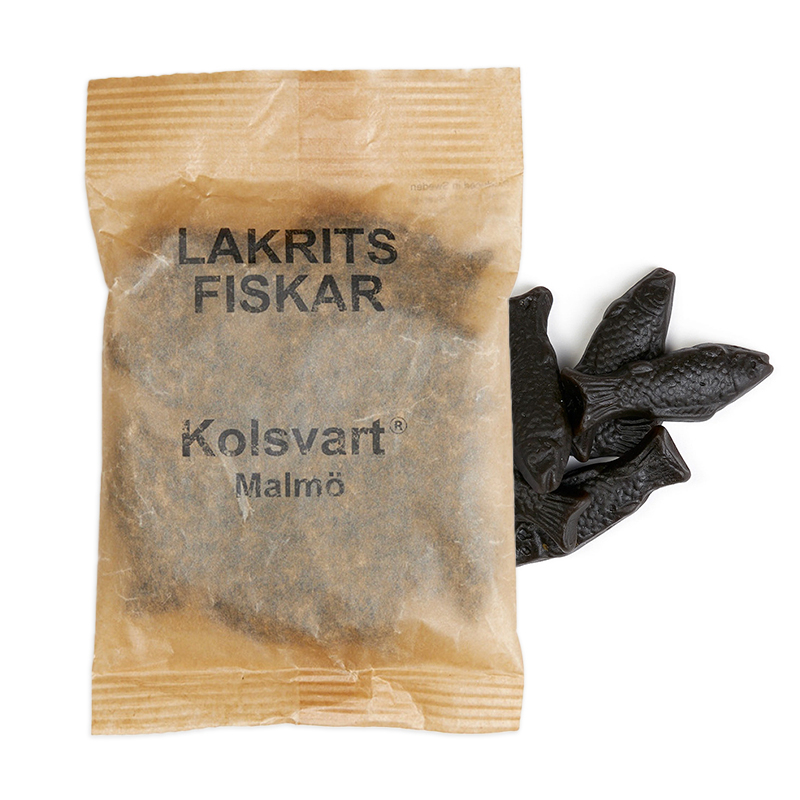 Kolsvart Søde Lakridsfisk – Udsøgt Svensk Snack!