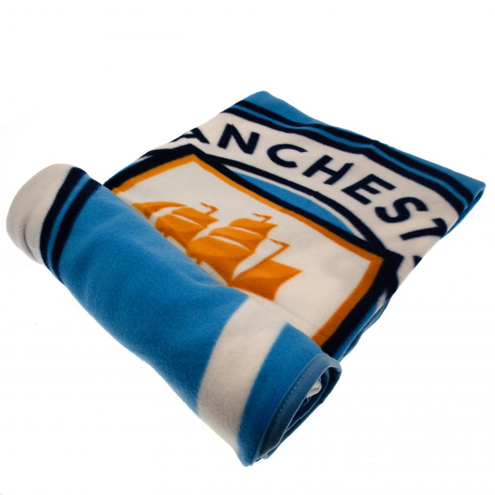 Manchester City Fc Fleece Tæppe 125 Cm   150 Cm