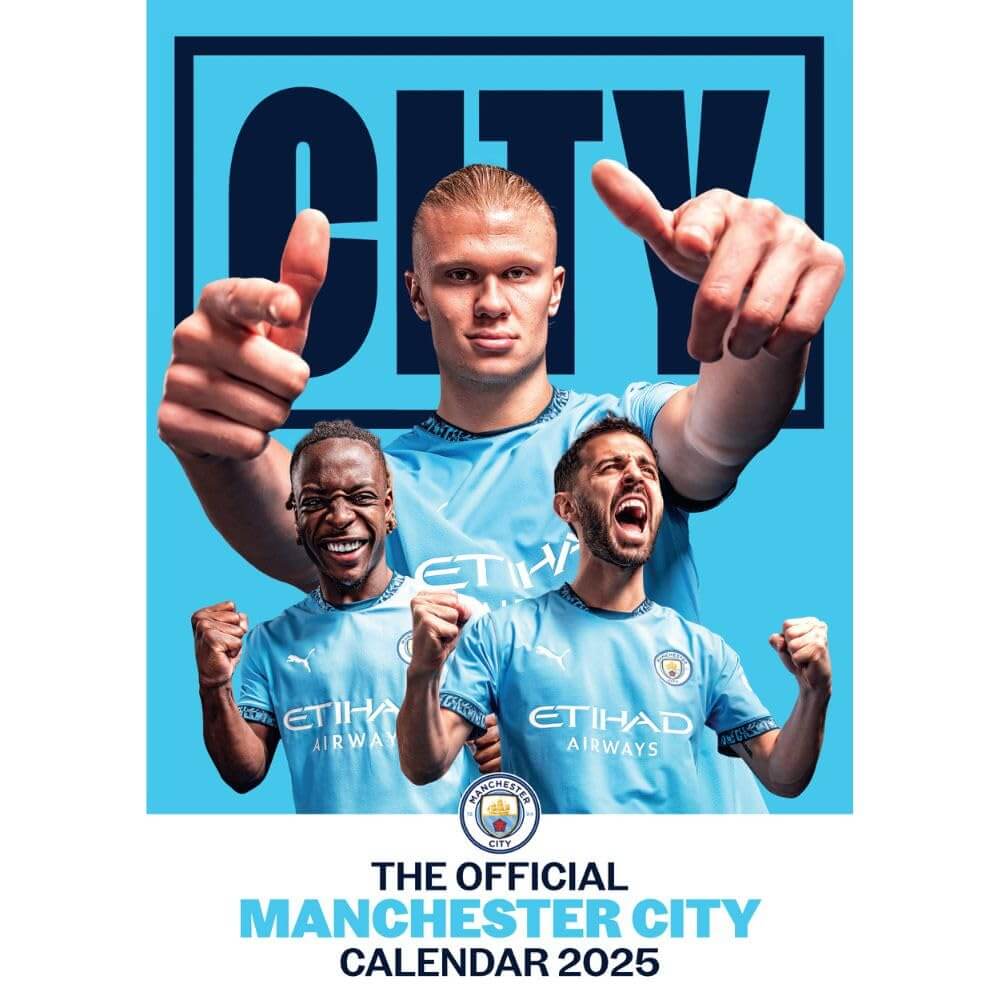 Officiel Manchester City 2025 Vægkalender til Fans