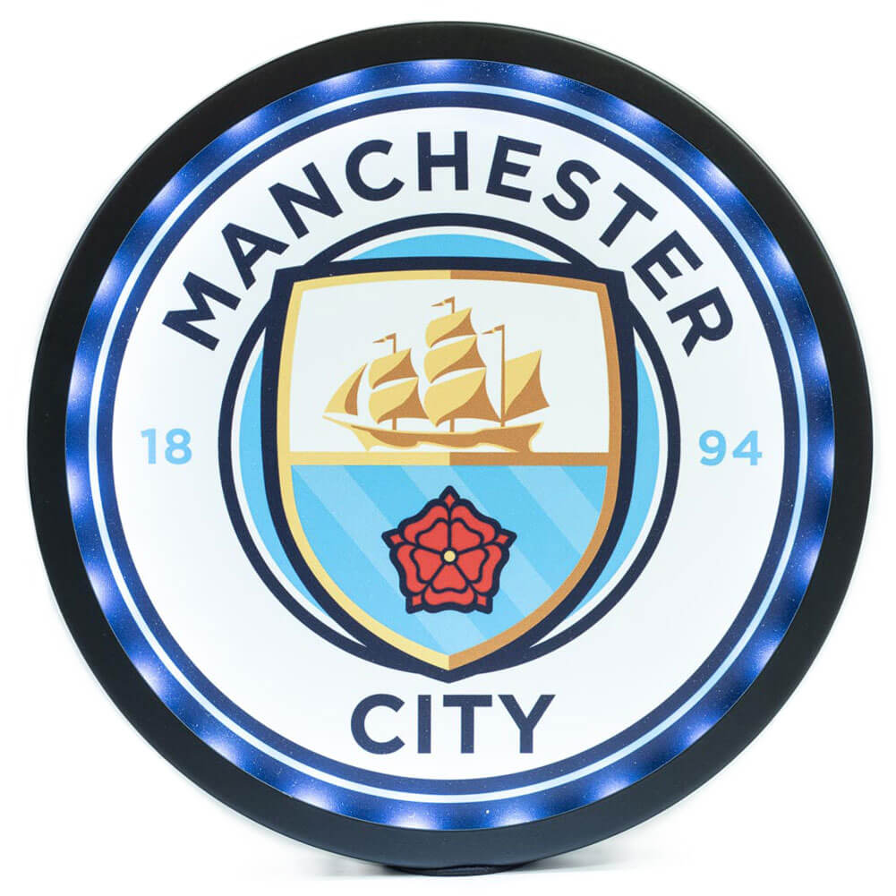 Manchester City LED-logo skilt til fodboldfans