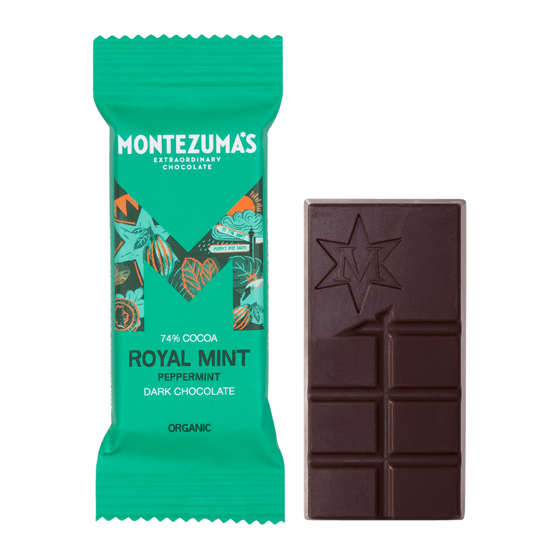 Montezumas Mini Bar - Mørk Chokolade med Mynte 74% Kakao
