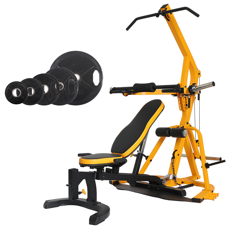 Powertec Workbench Levergym Yellow 77 50 Mm Vægtskiver Kg Sort