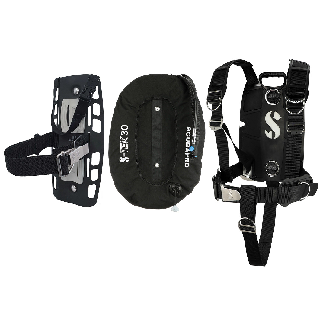 S-tek Pro System 13kg med Single Tank Adapter - Dykkerudstyr Tilbud