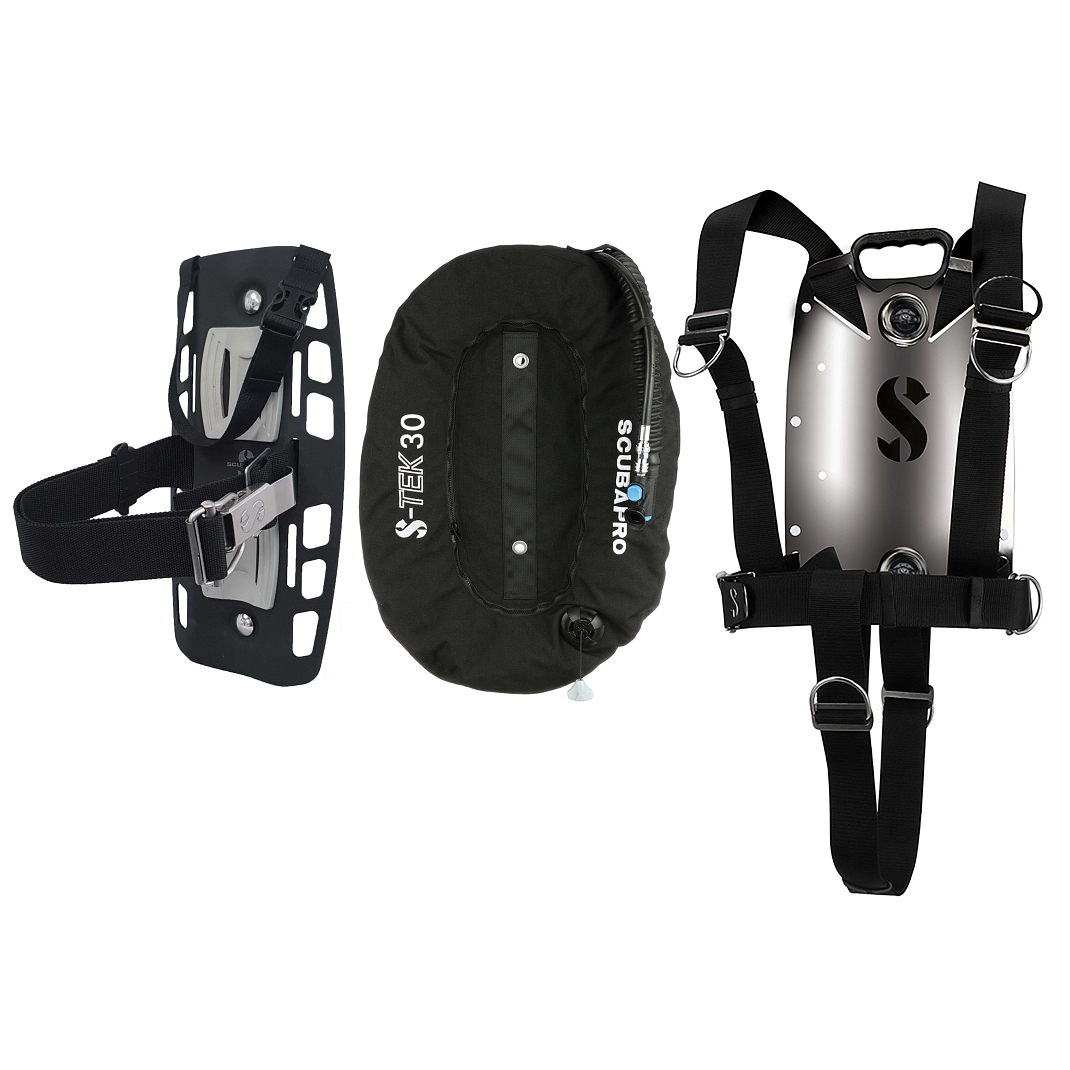 S-tek Pure System 13kg med Single Tank Adapter – Dykkerudstyr