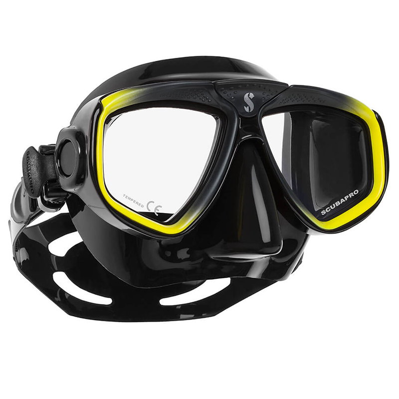 Scubapro Zoom Evo Dykkermaske – Gule og Sorte Detaljer