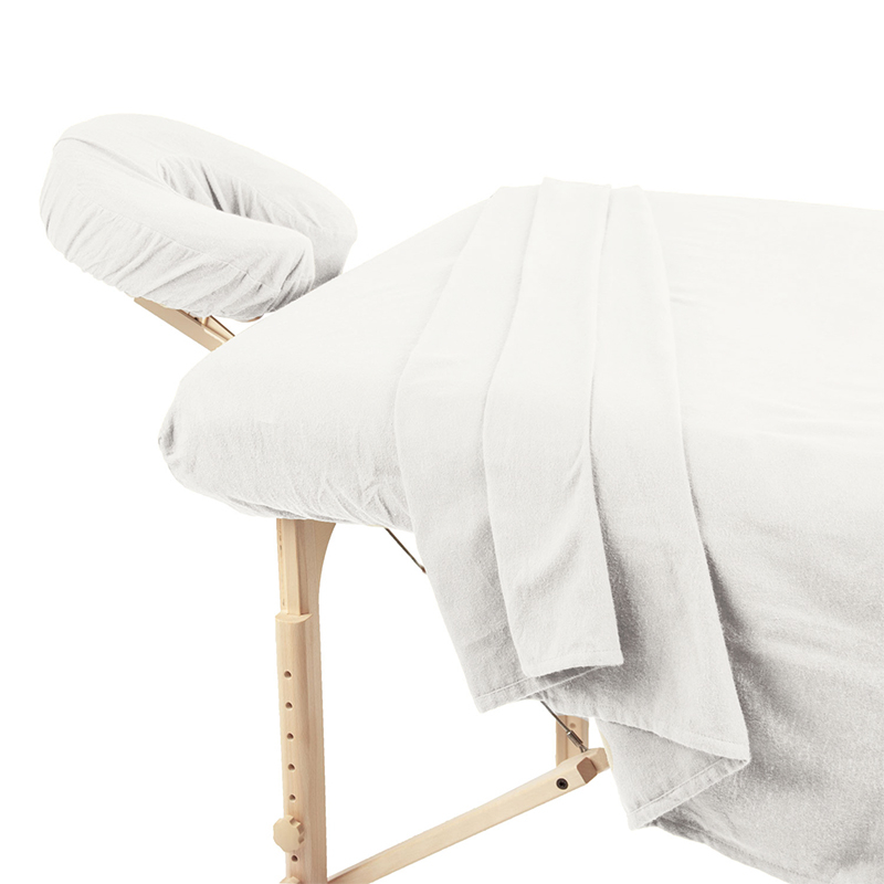Taoline Lux Flonel Lagensæt – Hvid til Massagebriks