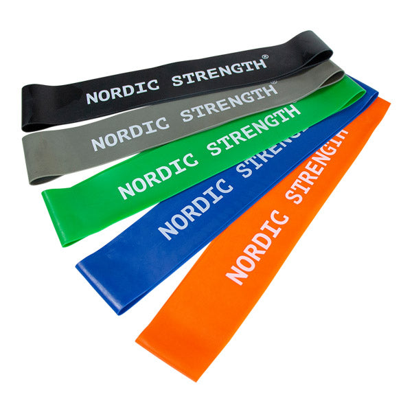 Træningselastik 5-PACK fra Nordic Strength - Udsalg!