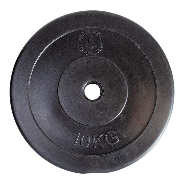 Vægtskive i hård plast 10 kg - Godt tilbud!