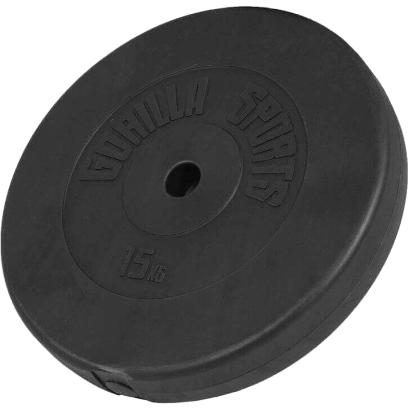 Vægtskive i Hård Plast 15 Kg - Kvalitet til God Pris!