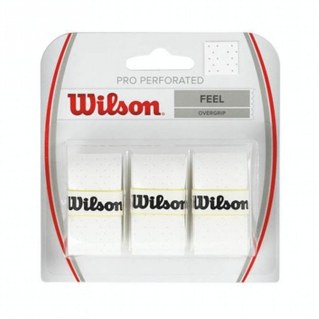 Wilson Pro Overgrip Perforeret 3-pak - Hvid tilbud