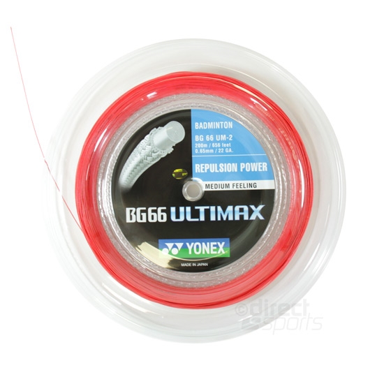 Yonex BG 66 Ultimax Rød 200m - Perfekt til badmintonspillet