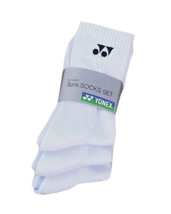 Yonex Strømper 8422 - Hvid Pakke med 3 Par til Badminton