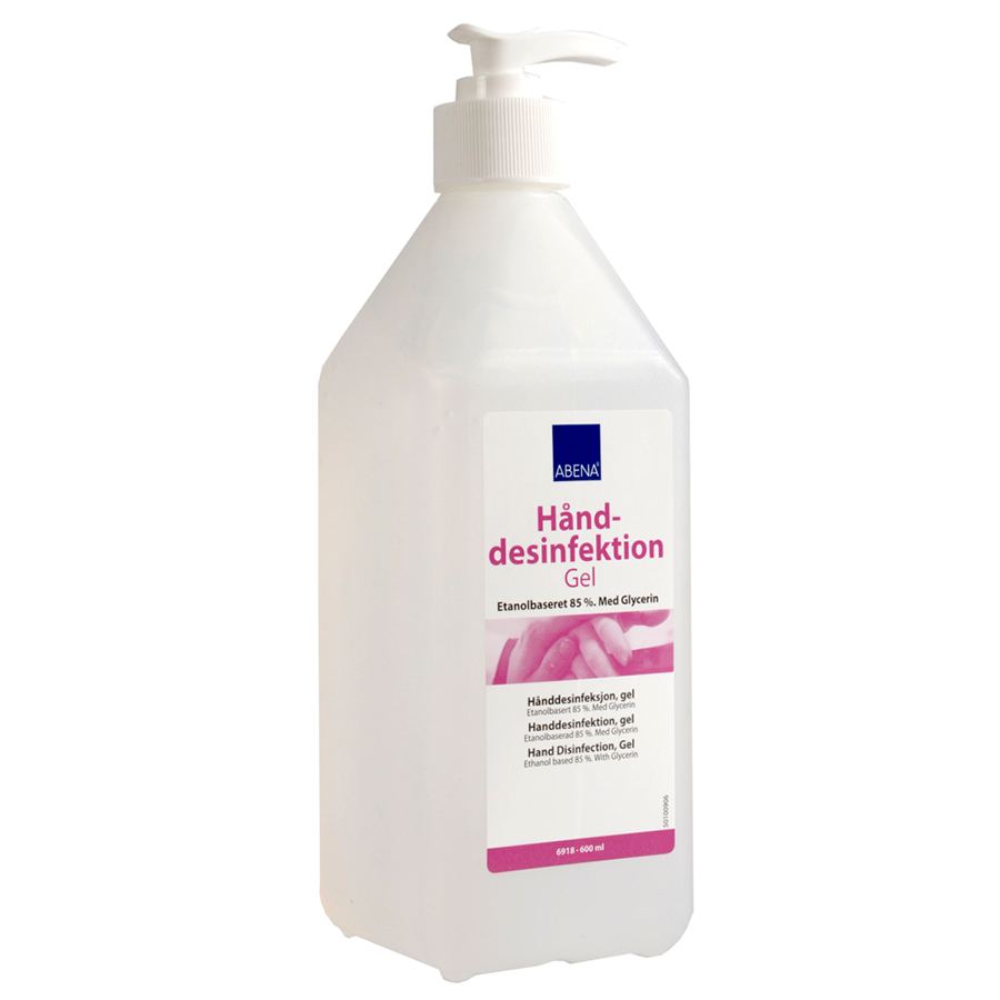 Abena Hånddesinfektionsgel 85% Ethanol - 600 ml på tilbud!