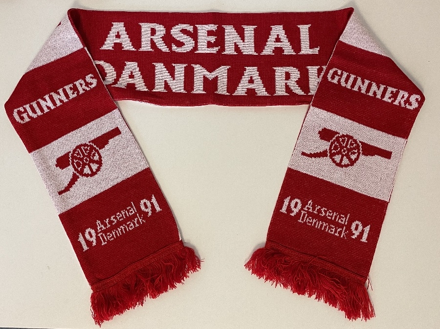 Arsenal Danmark Jacquard Strikscarf i Rød - Tilbud!